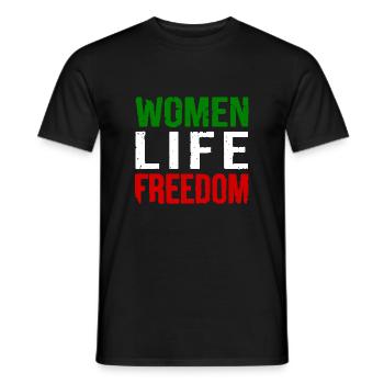 Women life freedom iran - Männer T-Shirt - Schwarz - Vorne - AI Model Male 178 light (178cm)