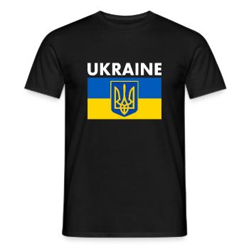 Ukraine - T-shirt homme - noir - Devant - AI Model Male 178 light (178cm)