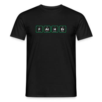 Father - Periodic table, original design - Men's T-Shirt - black - Front - AI Model Male 178 light (178cm)