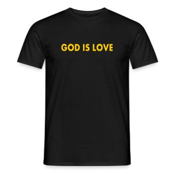 God is love - T-shirt homme - noir - Devant - AI Model Male 178 light (178cm)