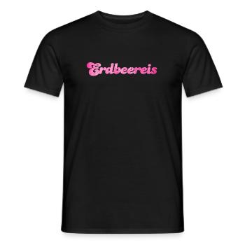 Erdbeereis Eis Fan Sommer Erdbeeren Erdbeer süß - Männer T-Shirt - Schwarz - Vorne - AI Model Male 178 light (178cm)