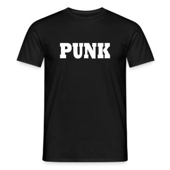 Punk - Männer T-Shirt - Schwarz - Vorne - AI Model Male 178 light (178cm)