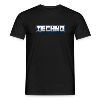 Techno - T-shirt homme - noir - Devant - AI Model Male 178 light (178cm)