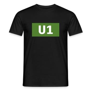 UBahn Linie München U1 ÖPNV Geschenk - Männer T-Shirt - Schwarz - Vorne - AI Model Male 178 light (178cm)