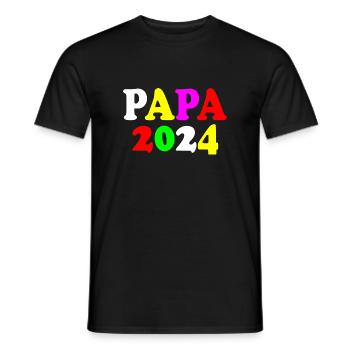 Papa 2024 - Männer T-Shirt - Schwarz - Vorne - AI Model Male 178 light (178cm)