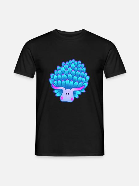 Blattschnecke, Blaue Meeresschnecke - Männer T-Shirt - Schwarz