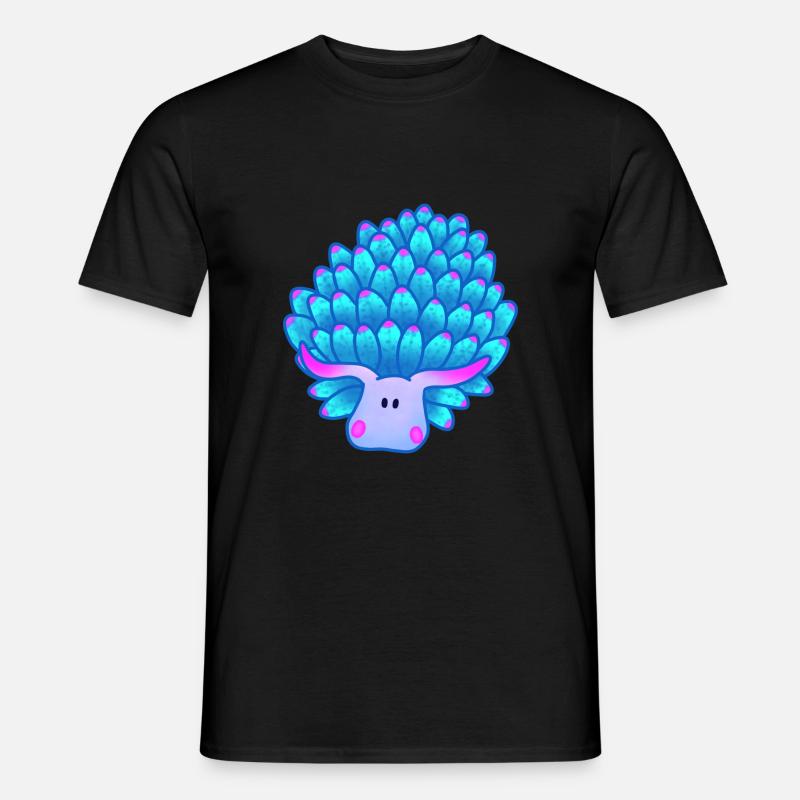 Blattschnecke, Blaue Meeresschnecke - Männer T-Shirt - Schwarz