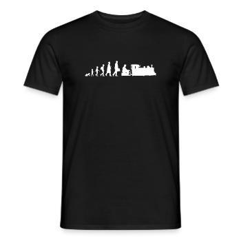 Eisenbahnfreund Development - Men's T-Shirt - black - Front - AI Model Male 178 light (178cm)