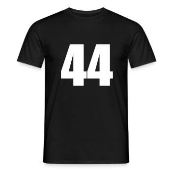 44 - T-shirt homme - noir - Devant - AI Model Male 178 light (178cm)