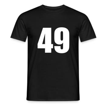 49 - T-shirt homme - noir - Devant - AI Model Male 178 light (178cm)