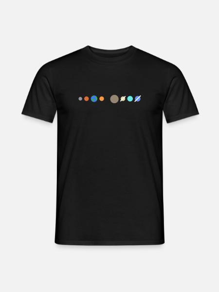 Solar system planets - Men's T-Shirt - black