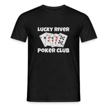Lucky River Poker Club - T-shirt homme - noir - Devant - AI Model Male 178 light (178cm)