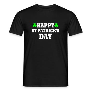 happy st patrick's day - Men's T-Shirt - black - Front - AI Model Male 178 light (178cm)