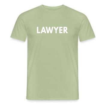 Cabinet d’avocats professionnels Lawyer Gift - T-shirt homme - vert sauge - Devant - AI Model Male 178 light (178cm)