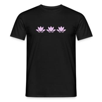 Lotus Flower Lotus Flower Flower Pastel Flower Yoga - Men's T-Shirt - black - Front - AI Model Male 178 light (178cm)