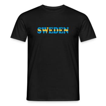 Sweden - Men's T-Shirt - black - Front - AI Model Male 178 light (178cm)