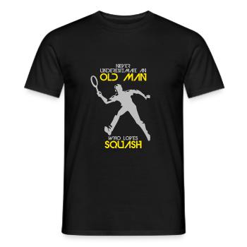 Cadeau de jeu de recul de sport de balle de squash - T-shirt homme - noir - Devant - AI Model Male 178 light (178cm)
