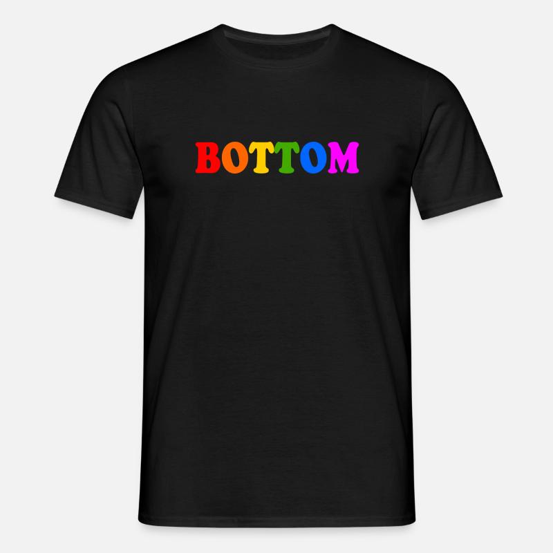 Bottom - Männer T-Shirt - Schwarz