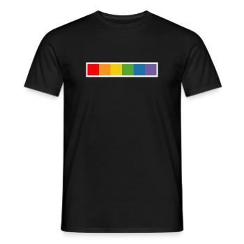 LGBT CSD Shirt rainbow weiss - Männer T-Shirt - Schwarz - Vorne - AI Model Male 178 light (178cm)