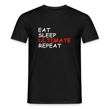 Disc Golf Frisbee Ultime-Frisbee - T-shirt homme - noir - Devant - AI Model Male 178 light (178cm)