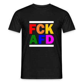 Fck afd - Männer T-Shirt - Schwarz - Vorne - AI Model Male 178 light (178cm)
