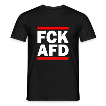Fck afd - Männer T-Shirt - Schwarz - Vorne - AI Model Male 178 light (178cm)