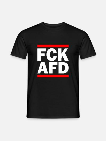 Fck afd - Männer T-Shirt - Schwarz