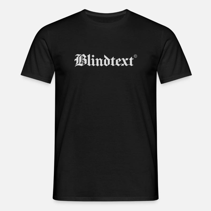 Blindtext - Männer T-Shirt - Schwarz