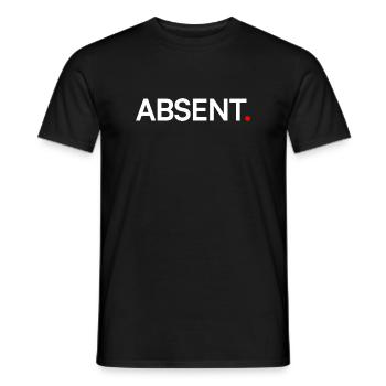ABSENT. Design Minimal Expression Moderne - T-shirt homme - noir - Devant - AI Model Male 178 light (178cm)