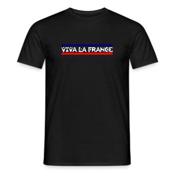 Frankreich - Männer T-Shirt - Schwarz - Vorne - AI Model Male 178 light (178cm)