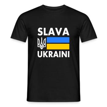 Slava ukraini - Men's T-Shirt - black - Front - AI Model Male 178 light (178cm)