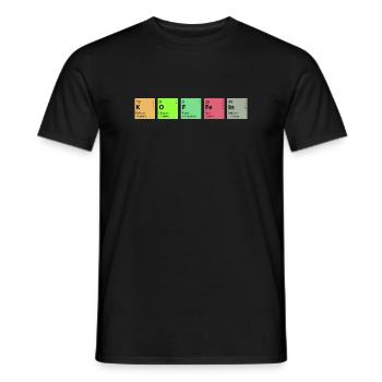Chemie Koffein - Männer T-Shirt - Schwarz - Vorne - AI Model Male 178 light (178cm)