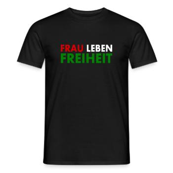 La liberté de vie des femmes - T-shirt homme - noir - Devant - AI Model Male 178 light (178cm)
