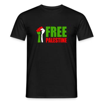 Free palestine - T-shirt homme - noir - Devant - AI Model Male 178 light (178cm)