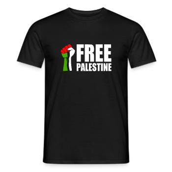 Free palestine - T-shirt homme - noir - Devant - AI Model Male 178 light (178cm)