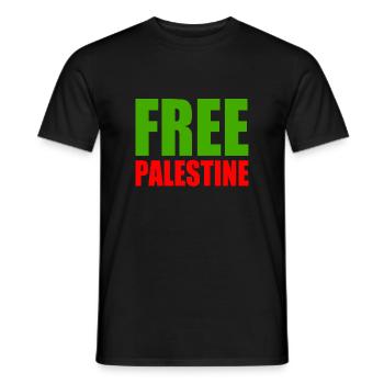 Free palestine - T-shirt homme - noir - Devant - AI Model Male 178 light (178cm)