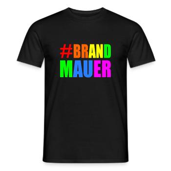 brandmauer - Männer T-Shirt - Schwarz - Vorne - AI Model Male 178 light (178cm)