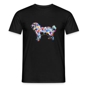 Great Pyrenees Geometric - Men's T-Shirt - black - Front - AI Model Male 178 light (178cm)
