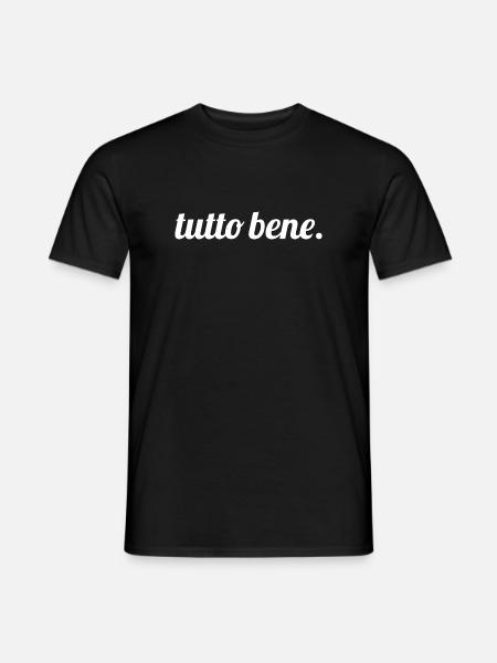 Tutto Bene | Italienischer Schriftzug - Männer T-Shirt - Schwarz