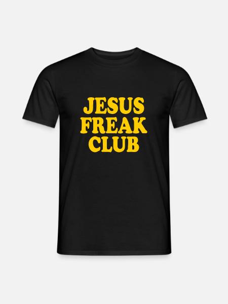 Jesus freak club - Männer T-Shirt - Schwarz