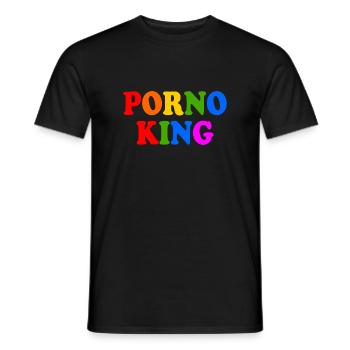 Porno king - T-shirt homme - noir - Devant - AI Model Male 178 light (178cm)