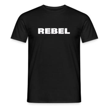 Rebel - Men's T-Shirt - black - Front - AI Model Male 178 light (178cm)