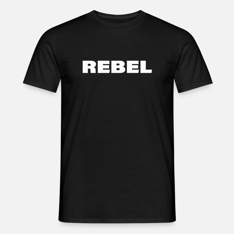 REBEL - Männer T-Shirt - Schwarz