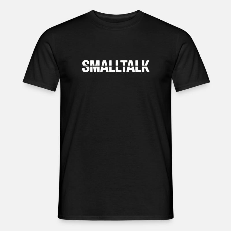 (NO) Smalltalk Schriftzug - Männer T-Shirt - Schwarz