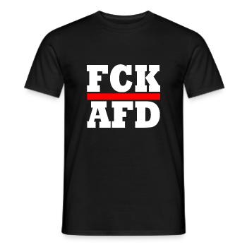 Fck afd - T-shirt homme - noir - Devant - AI Model Male 178 light (178cm)