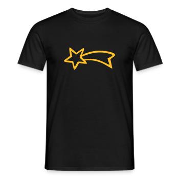 une étoile filante - T-shirt homme - noir - Devant - AI Model Male 178 light (178cm)