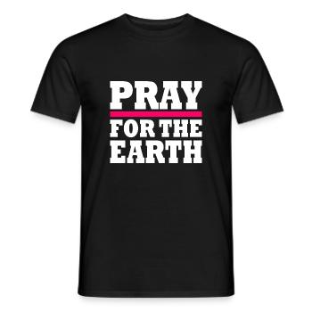 Pray for the earth - T-shirt homme - noir - Devant - AI Model Male 178 light (178cm)