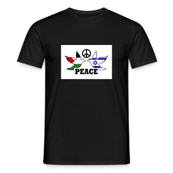 Peace for Free Palestine Israel - T-shirt homme - noir - Devant - AI Model Male 178 light (178cm)