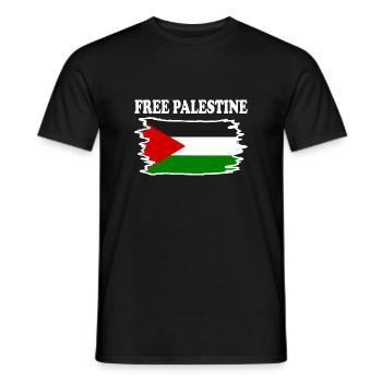 Free palestine - Männer T-Shirt - Schwarz - Vorne - AI Model Male 178 light (178cm)