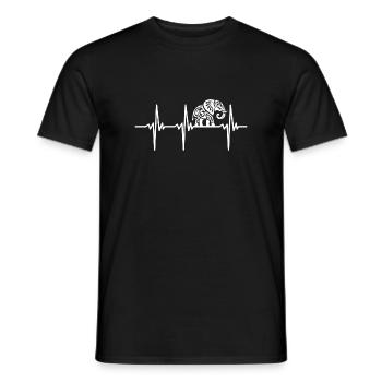 Herzschlag für Tribal Elefanten Tattoo - Männer T-Shirt - Schwarz - Vorne - AI Model Male 178 light (178cm)